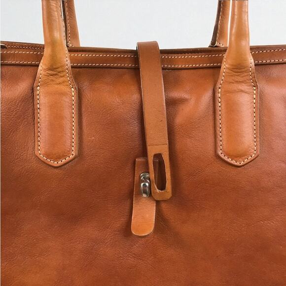 CAVALCANTI Italian Designer Leather Satchel Shoulder Bag Brown Luxury Timeless - Picture 4 of 14